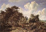 Meindert Hobbema A Wooded Landscape painting